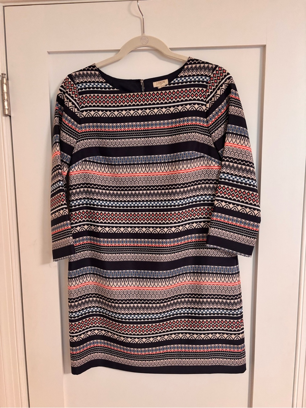 J.Crew Petite Geometric Print Shift Dress